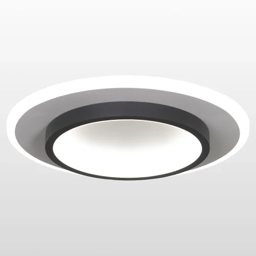 Светильник потолочный LED LSP-8463 Lussole белый чёрный на 1 лампу, основание чёрное белое в стиле современный 