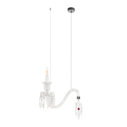 Светильник подвесной Zenith 10210P/A White LOFT IT без плафона на 1 лампу, основание хром прозрачное в стиле классический арт-деко 