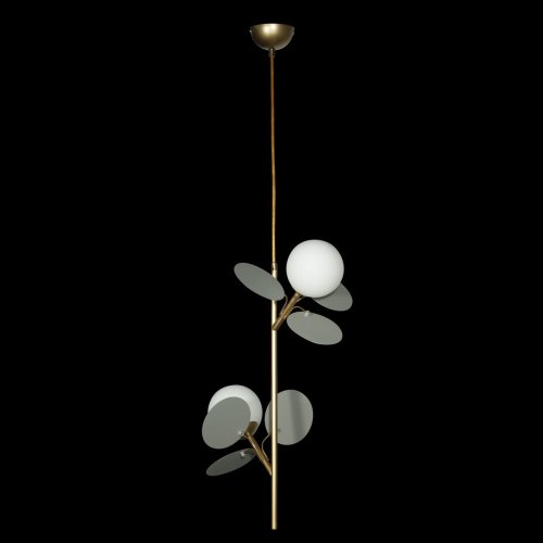 Светильник подвесной Matisse 10008/2P Grey LOFT IT белый 2 лампы, основание золотое в стиле современный шар фото 5