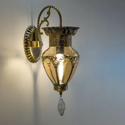 Бра Каир CL419413 Citilux янтарный на 1 лампа, основание бронзовое в стиле восточный  фото 4