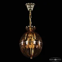 Светильник подвесной 5480/22 G Amber/M-1H Bohemia Ivele Crystal янтарный 3 лампы, основание золотое в стиле классика 