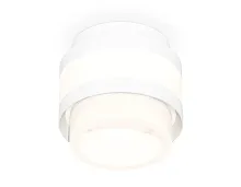 Светильник накладной XS8418001 Ambrella light белый 1 лампа, основание белое в стиле хай-тек круглый