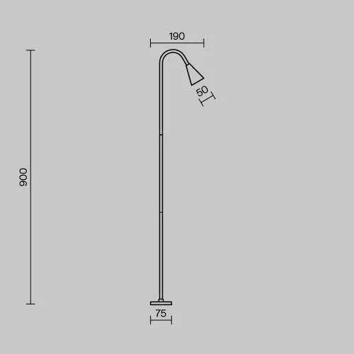 Парковый светильник LED Barb O531FL-L3B3K1 Maytoni уличный IP65 чёрный на 1 лампу, плафон чёрный в стиле современный хай-тек LED фото 9