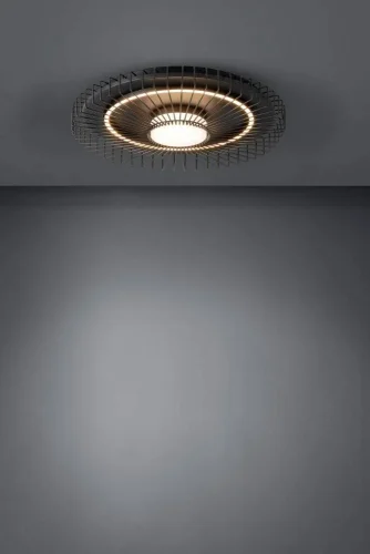 Светильник потолочный LED Badaleos 39799 Eglo белый чёрный на 1 лампу, основание чёрное в стиле современный фото 2