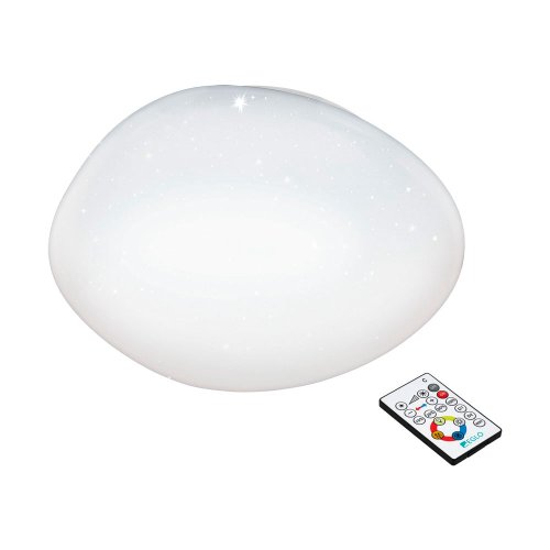 Люстра потолочная LED с пультом Sileras 97577 Eglo белая на 1 лампа, основание белое в стиле современный с пультом