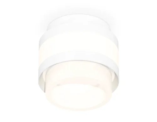 Светильник накладной XS8418001 Ambrella light белый 1 лампа, основание белое в стиле хай-тек круглый
