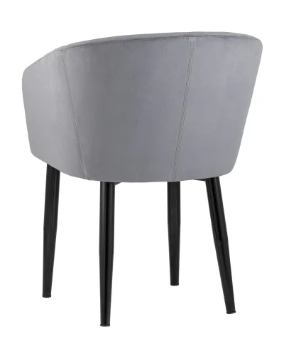 Кресло Ральф велюр серый УТ000004168 Stool Group, серый/велюр, ножки/металл/чёрный, размеры - ****580*600 фото 5