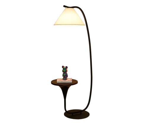 Торшер Эмби 07010-F,19 Kink Light со столиком белый на 1 лампу, основание чёрное в стиле современный кантри фото 2 Торшер Эмби 07010-F,19 Kink Light со столиком белый на 1 лампу, основание чёрное в стиле современный кантри фото 2