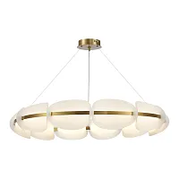 Люстра подвесная LED Etoile SL1304.203.65 ST-Luce белая на 1 лампа, основание золотое в стиле современный 