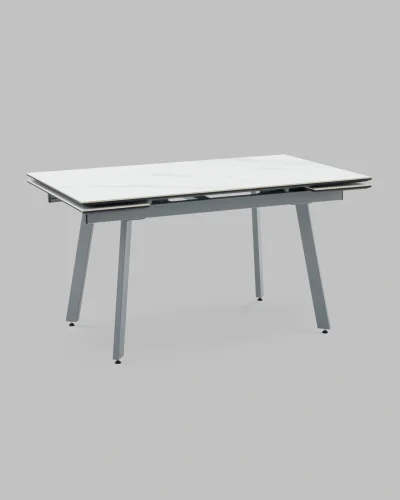 Стол Тайл 140-200/85/75, столешница МДФ16/керамика Snow white, подстолье металл серый УТ000041936 Stool Group столешница из 