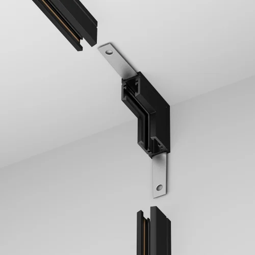 Коннектор угловой внутренний, накладной Magnetic track system Levity TRA184ICL-11B Maytoni чёрный в стиле современный хай-тек для светильников серии Magnetic track system Levity накладной levity магнитная фото 4