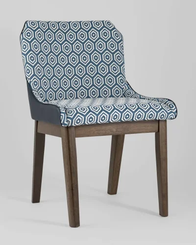 Cтул обеденный НИМЕРИА, синий (набор 2 шт) УТ000024031 Stool Group, синий/текстиль, ножки/массив гевеи/, размеры - *****