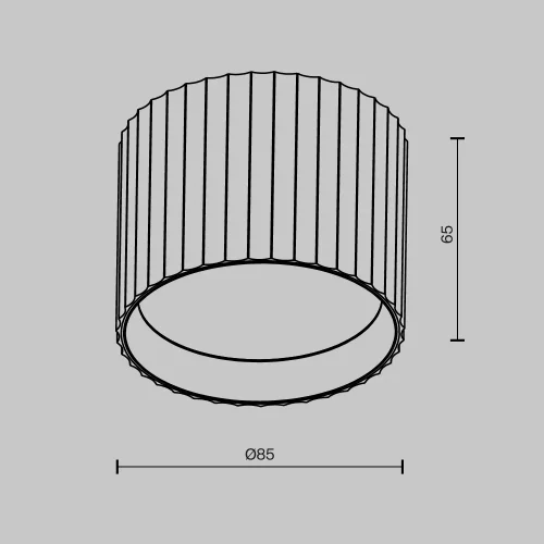 Светильник накладной Calipso C106CL-GX53-B Maytoni чёрный на 1 лампу, основание чёрное в стиле современный хай-тек круглый фото 2