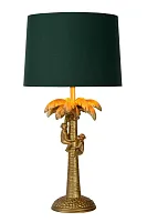 Настольная лампа Extravaganza Coconut 10505/81/02 Lucide зелёная 1 лампа, основание матовое золото латунь металл в стиле винтаж современный 