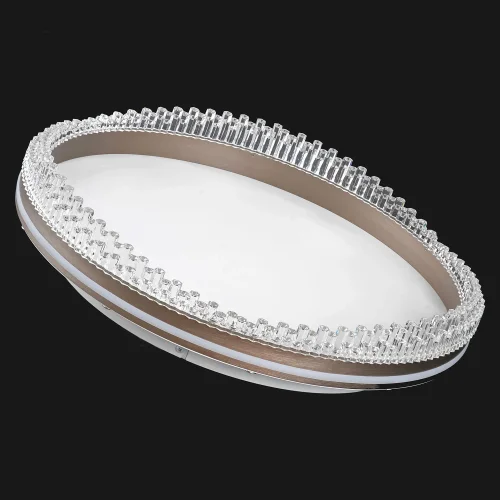 Светильник потолочный LED Hardin LSP-7429 Lussole прозрачный на 1 лампу, основание коричневое белое в стиле современный хай-тек минимализм фото 4