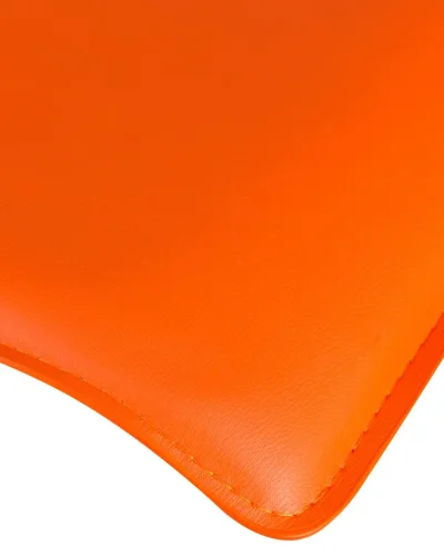 Стул барный  3013-LM TOMMY,  цвет сиденья оранжевый, цвет основания хром Dobrin, оранжевый/экокожа, ножки/металл/хром, размеры - 620*830***385*405 фото 7