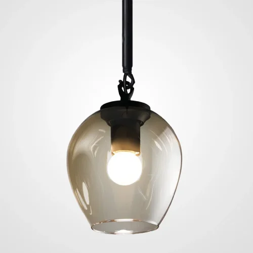 Светильник подвесной ADEL-ONE L1 Cognac Black 140490-26 ImperiumLoft янтарный 1 лампа, основание чёрное в стиле современный 