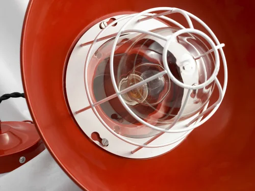 Светильник подвесной лофт Elmont GRLSP-9895 Lussole прозрачный 1 лампа, основание красное в стиле лофт  фото 3