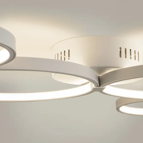 Светильник потолочный LED Olympia MOD448CL-L35WK Maytoni белый на 1 лампу, основание белое в стиле современный минимализм кольца фото 7
