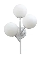 Бра MEDEA AP3 WHITE Crystal Lux белый 3 лампы, основание белое в стиле современный 