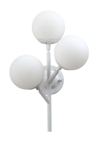 Бра MEDEA AP3 WHITE Crystal Lux белый на 3 лампы, основание белое в стиле современный 