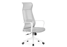 Компьютерное кресло Tilda light gray / white 15628 Woodville, серый/сетка, ножки/пластик/белый, размеры - *1250***650*600