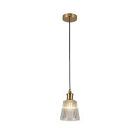 Светильник подвесной Copita 2777-1P Favourite прозрачный 1 лампа, основание медь в стиле модерн 