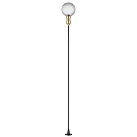 Ландшафтный светильник LED Dande 7121/2GLA Odeon Light уличный IP65 чёрный на 1 лампу, плафон прозрачный в стиле хай-тек LED