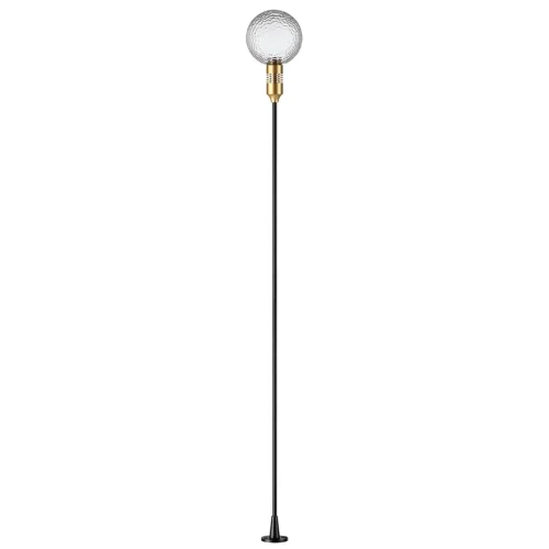 Ландшафтный светильник LED Dande 7121/2GLA Odeon Light уличный IP65 чёрный на 1 лампу, плафон прозрачный в стиле хай-тек LED
