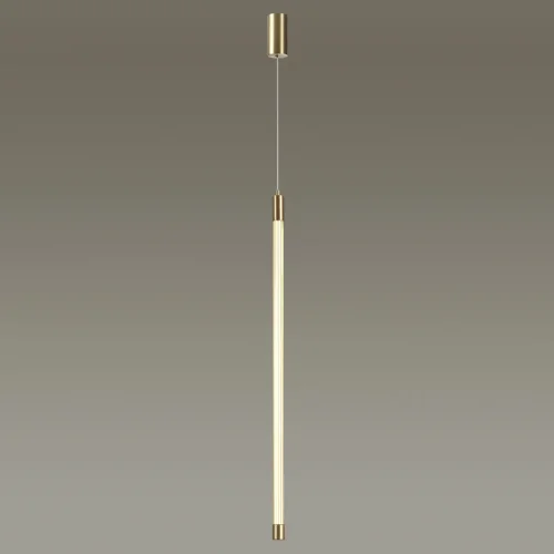 Светильник подвесной LED Anta 4392/14L Odeon Light белый 1 лампа, основание античное бронза в стиле хай-тек трубочки фото 4