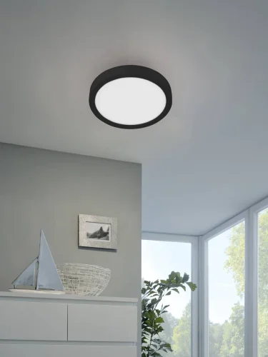 Светильник потолочный LED Fueva 5 30761 Eglo белый 1 лампа, основание чёрное в стиле современный  фото 2