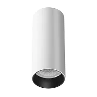 Светильник накладной Focus LED C056CL-L12W4K-W-W Maytoni белый на 1 лампу, основание белое в стиле современный хай-тек круглый