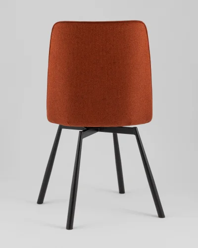 Стул Boun, вращающийся, терракотовый, сиденье УТ000040517 Stool Group, терракотовый/рогожка, ножки/металл/чёрный, размеры - *855**** фото 5