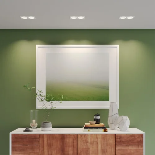 Светильник точечный Gemini 371007 Novotech белый на 2 лампы, основание белое в стиле современный хай-тек прямоугольный фото 3