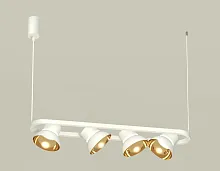 Светильник подвесной XB9163081 Ambrella light золотой белый 4 лампы, основание белое в стиле хай-тек современный 