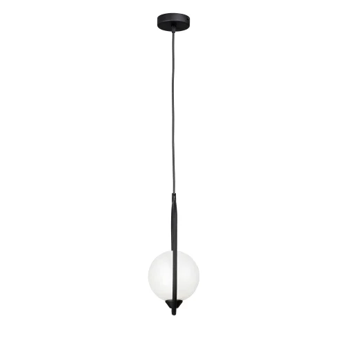 Светильник подвесной V2931-1/1S Vitaluce белый 1 лампа, основание чёрное в стиле арт-деко  фото 4