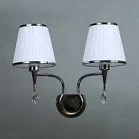 Бра Серия 01625 MA01625W/002 Chrome Ambiente by Brizzi белый на 2 лампы, основание хром в стиле современный 