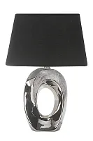 Настольная лампа Littigheddu OML-82814-01 Omnilux чёрная 1 лампа, основание хром керамика в стиле современный 