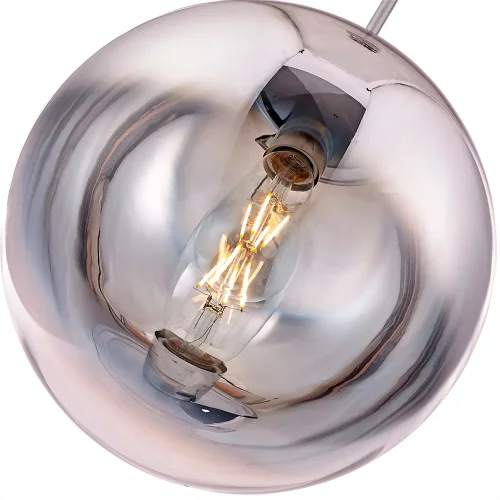 Светильник подвесной Jupiter Chrome A7963SP-1CC Arte Lamp прозрачный хром 1 лампа, основание хром в стиле современный шар фото 3