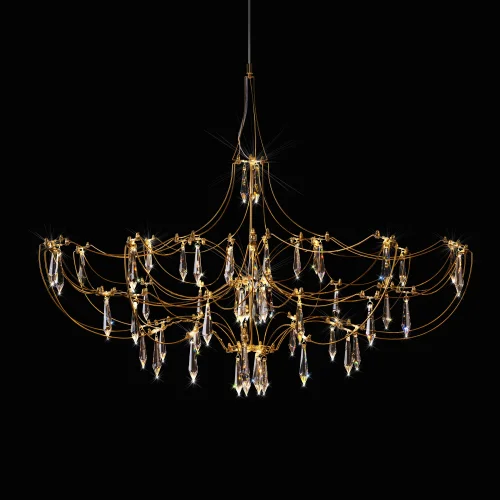 Люстра подвесная ЛЕД Мира / Mira 10589/900 Gold Asfour LOFT IT прозрачная на 1 лампу, основание золотое в стиле арт-деко капли фото 4 Люстра подвесная ЛЕД Мира / Mira 10589/900 Gold Asfour LOFT IT прозрачная на 1 лампу, основание золотое в стиле арт-деко капли фото 4