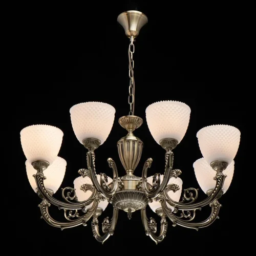 Люстра подвесная Фелиция 114010308 MW-Light белая на 8 ламп, основание античное бронза в стиле классический  фото 2