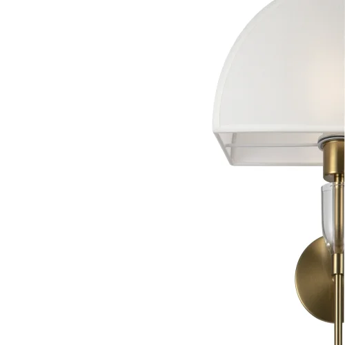 Бра Prima Z034WL-01BS Maytoni белый на 1 лампа, основание латунь в стиле современный американский  фото 2