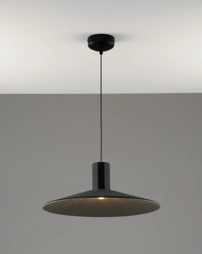 Светильник подвесной LED Ontario V11088-PL Moderli чёрный на 1 лампу, основание чёрное в стиле современный лофт фото 2