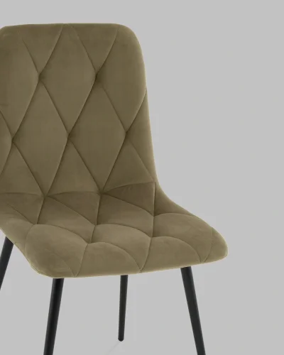 Стул Одди Diamond велюр пыльно-оливковый УТ000041444 Stool Group, оливковый/велюр, ножки/металл/чёрный, размеры - *835**** фото 7