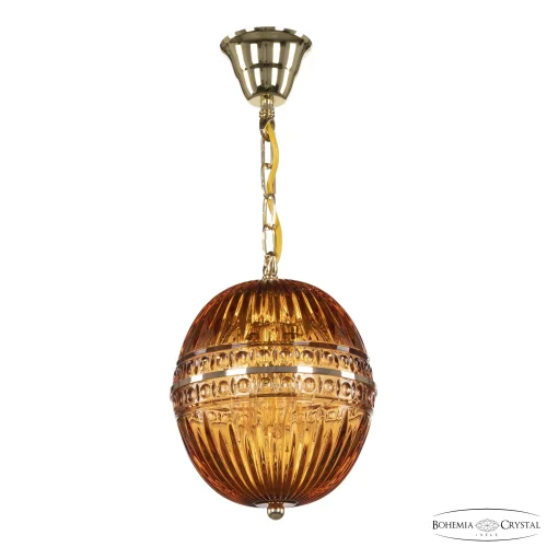 Светильник подвесной 5479/20 G Amber/M-1G Bohemia Ivele Crystal янтарный 3 лампы, основание золотое в стиле классический  фото 2