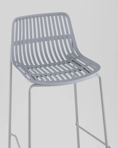 Стул барный Louran с подушкой, серый УТ000040187 Stool Group, серый/экокожа, ножки/металл/серый, размеры - ***** фото 7