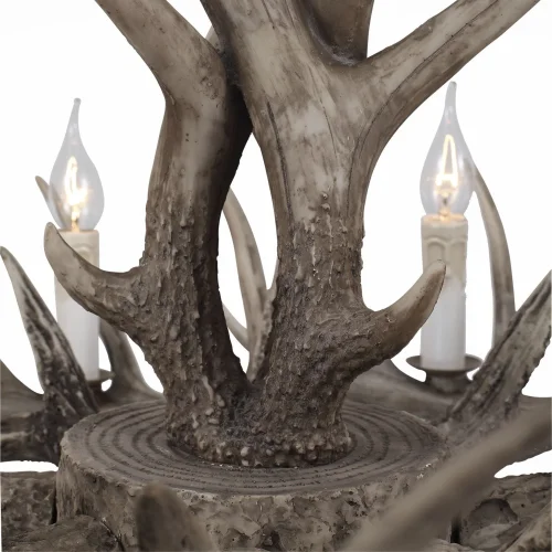 Люстра подвесная Corna SL154.703.06 ST-Luce без плафона на 6 ламп, основание серое в стиле кантри замковый рога фото 4