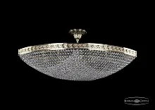 Люстра потолочная хрустальная 19323/80IV G Bohemia Ivele Crystal прозрачная на 10 ламп, основание золотое в стиле классический sp