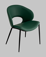 Стул Вивьен экокожа зеленый УТ000040867 Stool Group, зелёный/экокожа, ножки/металл/чёрный, размеры - *780****
