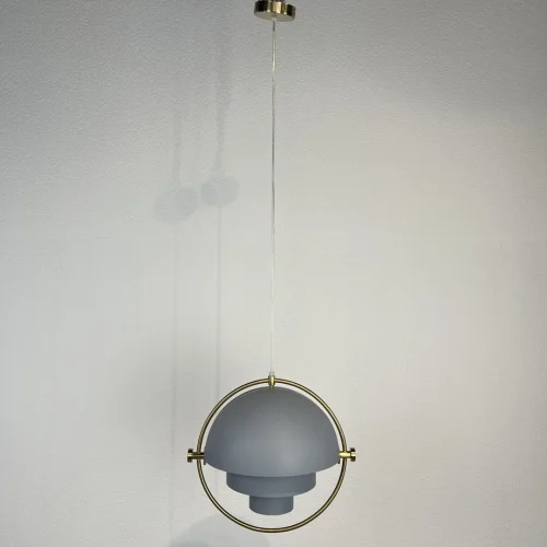 Светильник подвесной Weisdorff 123429-22 ImperiumLoft серый 1 лампа, основание латунь в стиле современный арт-деко лофт  фото 5
